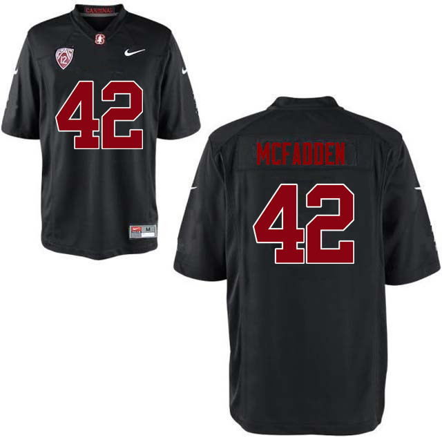 Men Stanford Cardinal #42 Pat McFadden College Football Jerseys Sale-Black